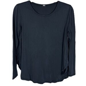 NWOT Lululemon Draped Bum Covering Long Sleeve jn black size small
